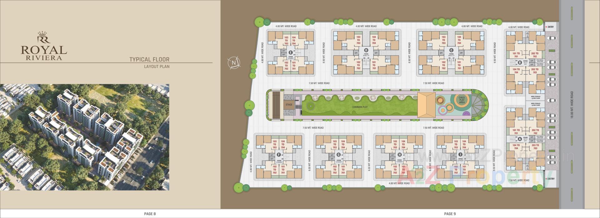Layout of real estate project Royal Riviera located at Randesan, Gandhinagar, Gujarat