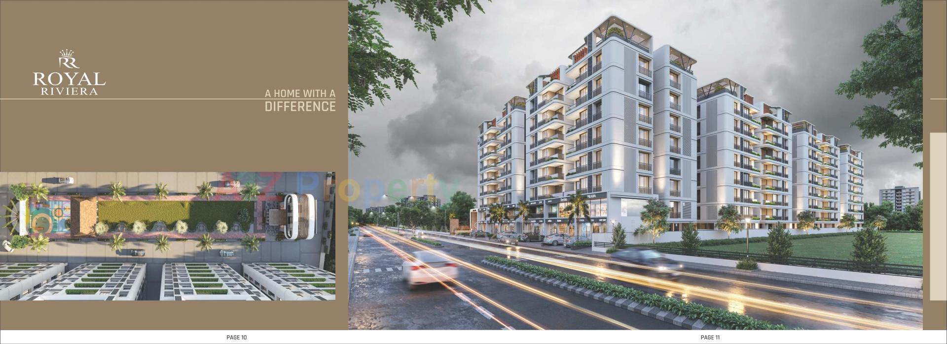 3D Elevation of real estate project Royal Riviera located at Randesan, Gandhinagar, Gujarat