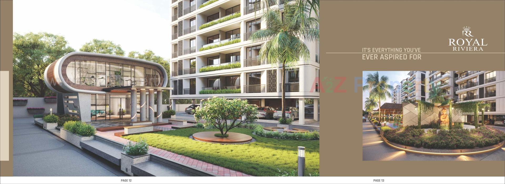 3D Elevation of real estate project Royal Riviera located at Randesan, Gandhinagar, Gujarat