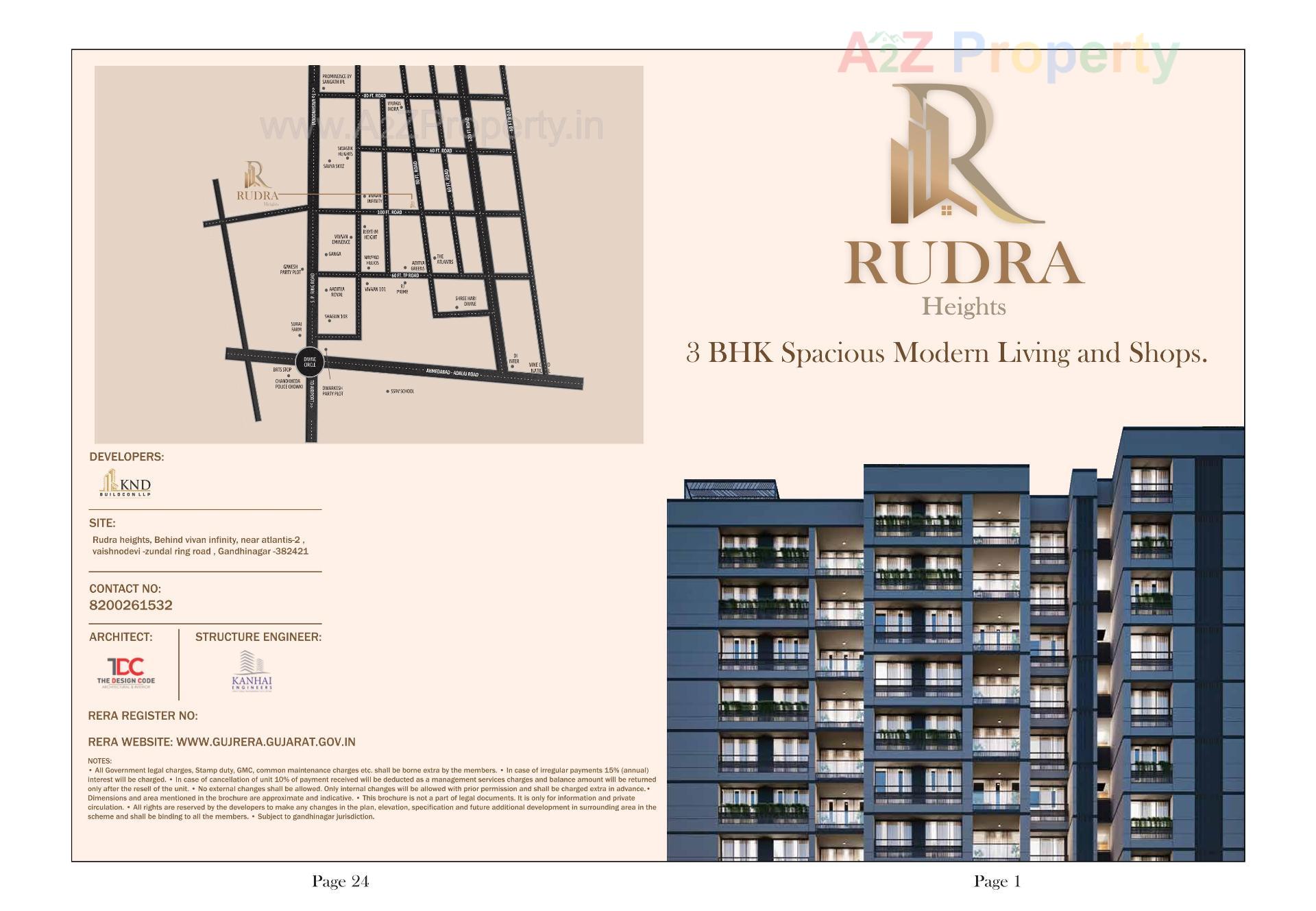  of real estate project Rudra Heights located at Zundal, Gandhinagar, Gujarat