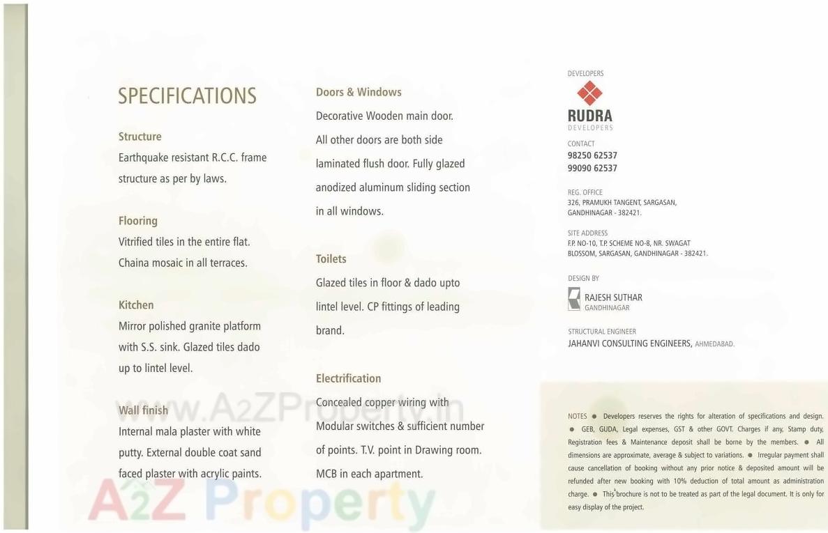  of real estate project Rudra Infinity located at Sargasan, Gandhinagar, Gujarat