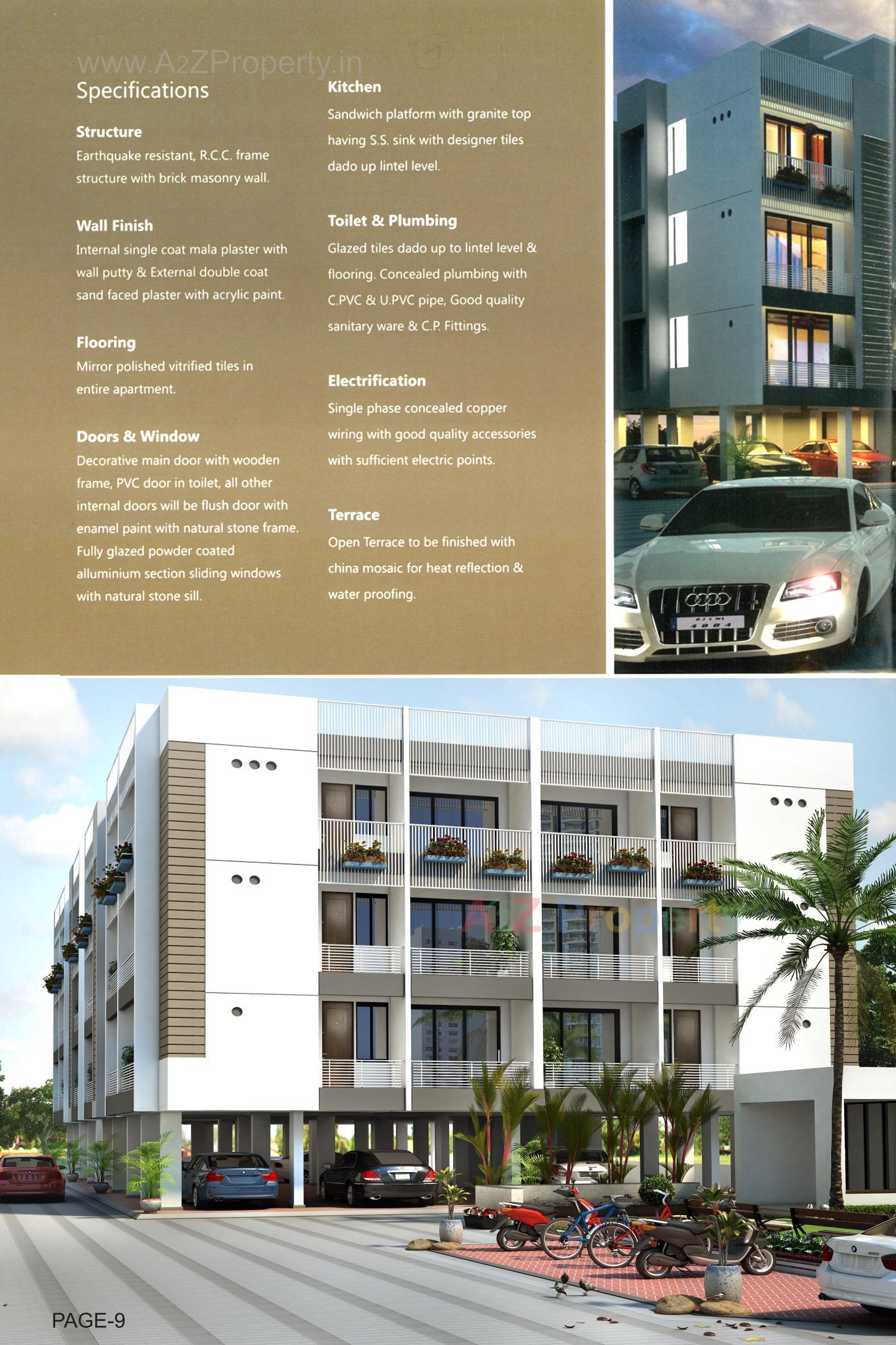 3D Elevation of real estate project Rudra Prayag Avenue Block located at Chiloda, Gandhinagar, Gujarat