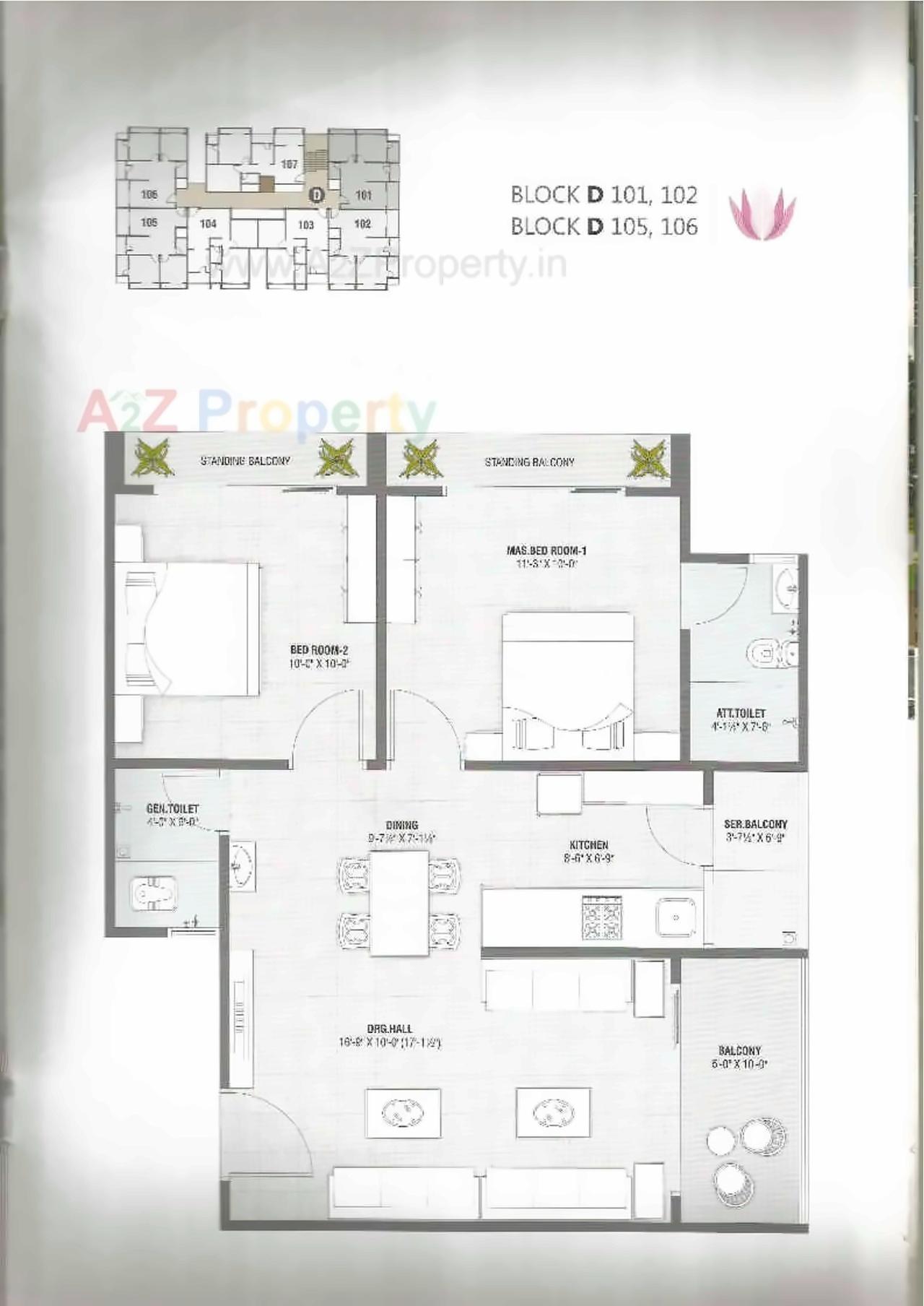Layout of real estate project Rudra Prayag Avenue located at Chiloda, Gandhinagar, Gujarat