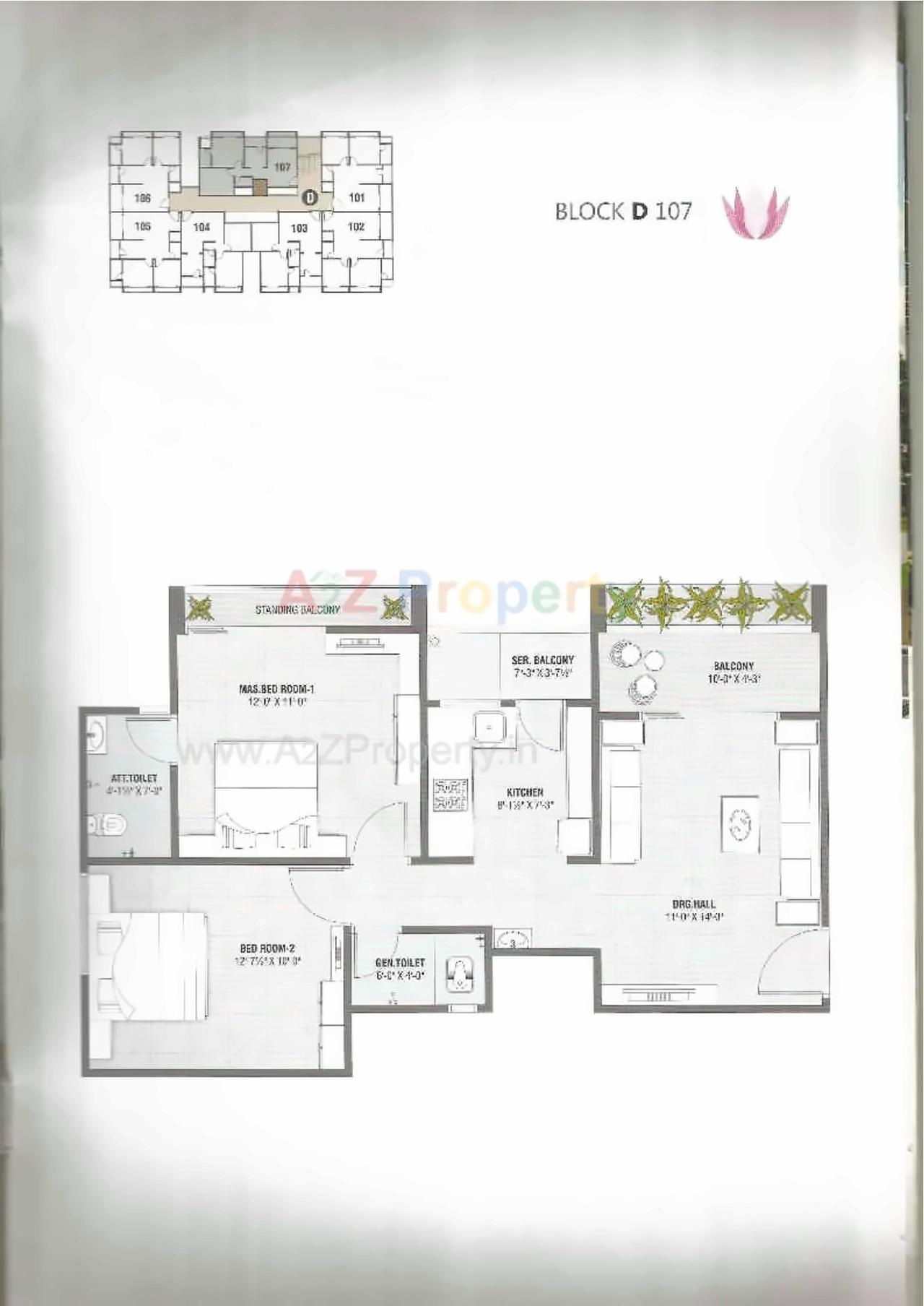 Layout of real estate project Rudra Prayag Avenue located at Chiloda, Gandhinagar, Gujarat
