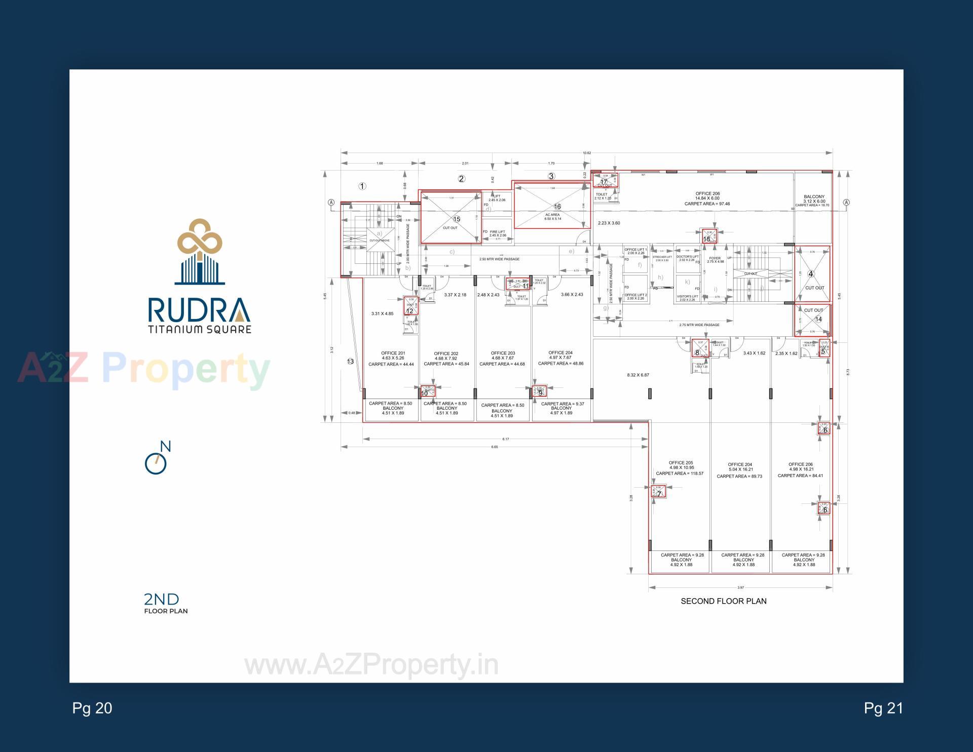 Layout of real estate project Rudra Titanium Square located at Pethapur, Gandhinagar, Gujarat