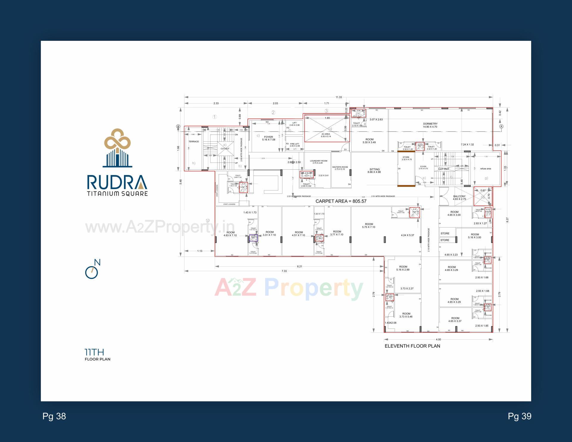 Layout of real estate project Rudra Titanium Square located at Pethapur, Gandhinagar, Gujarat
