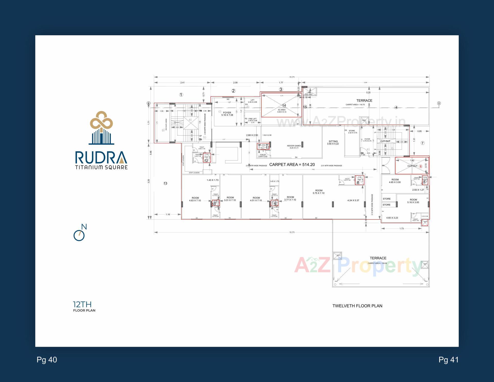 Layout of real estate project Rudra Titanium Square located at Pethapur, Gandhinagar, Gujarat