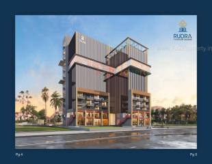 Elevation of real estate project Rudra Titanium Square located at Pethapur, Gandhinagar, Gujarat