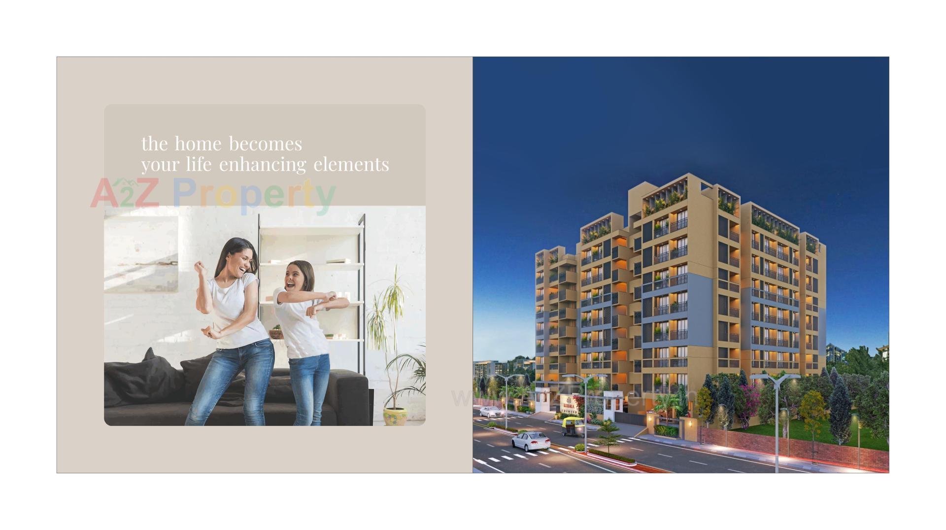 3D Elevation of real estate project Rudra Trinity located at Pethapur, Gandhinagar, Gujarat