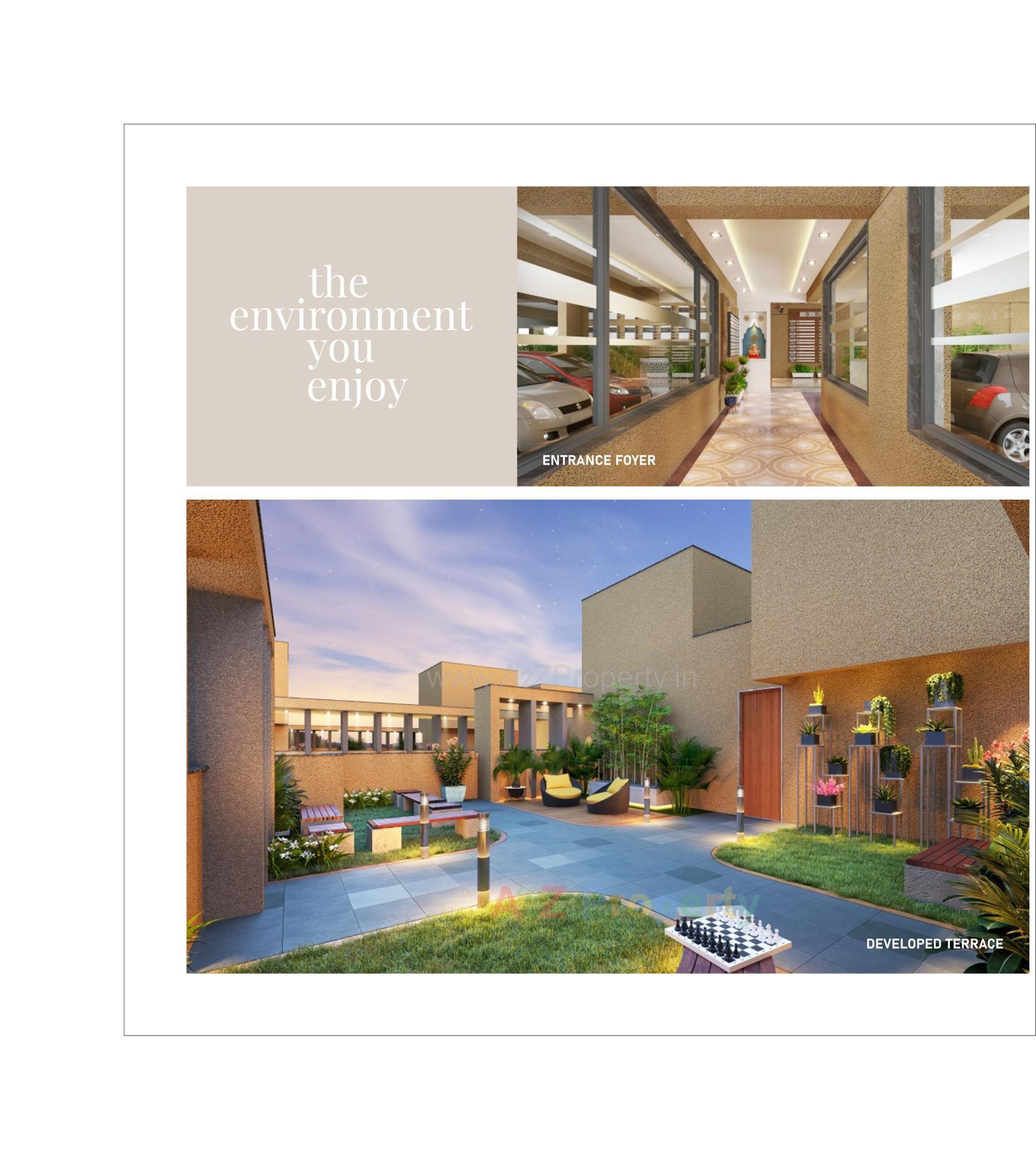 3D Elevation of real estate project Rudra Trinity located at Pethapur, Gandhinagar, Gujarat