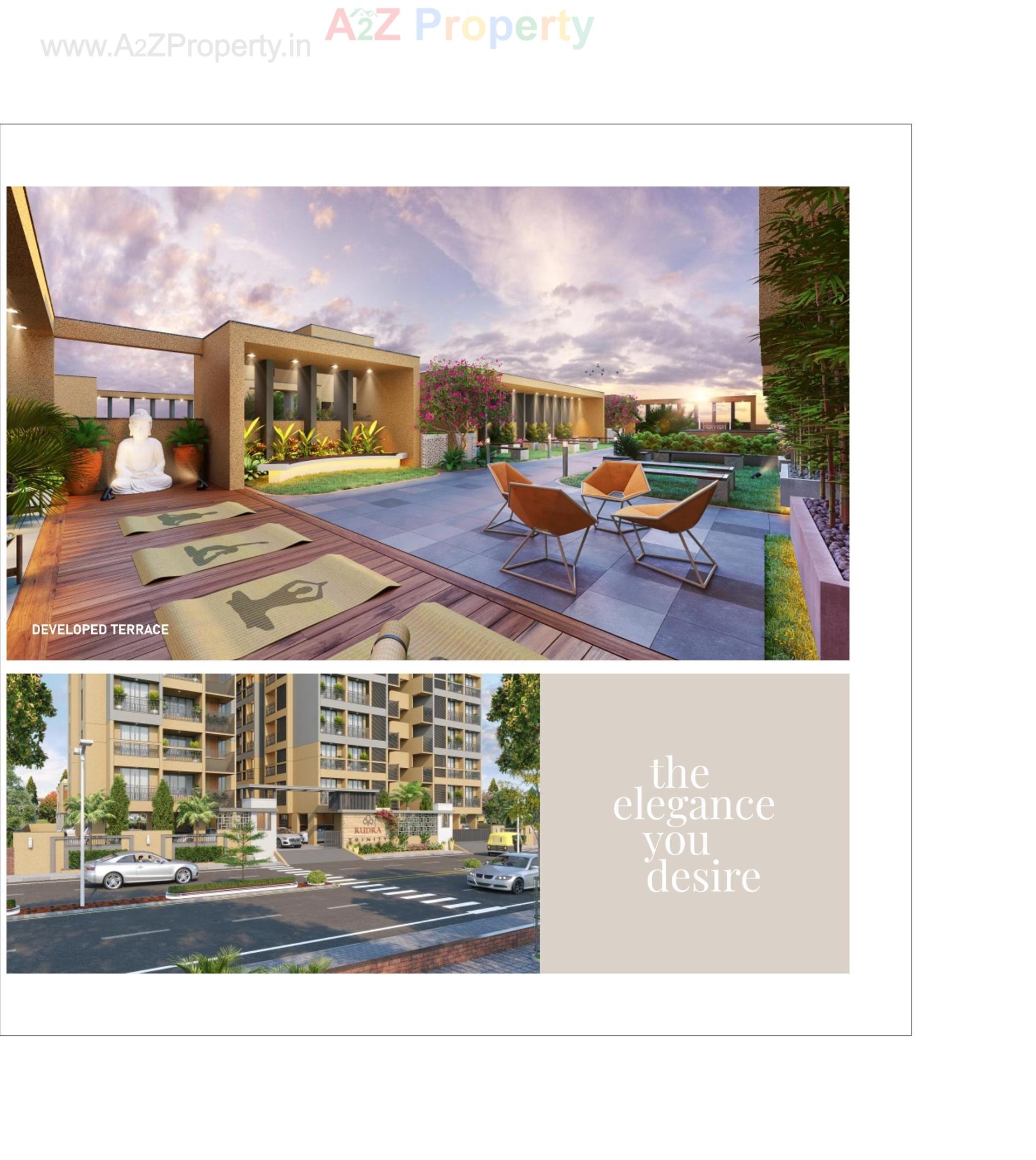 3D Elevation of real estate project Rudra Trinity located at Pethapur, Gandhinagar, Gujarat