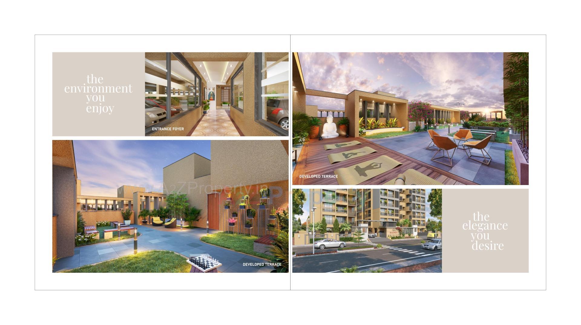 3D Elevation of real estate project Rudra Trinity located at Pethapur, Gandhinagar, Gujarat