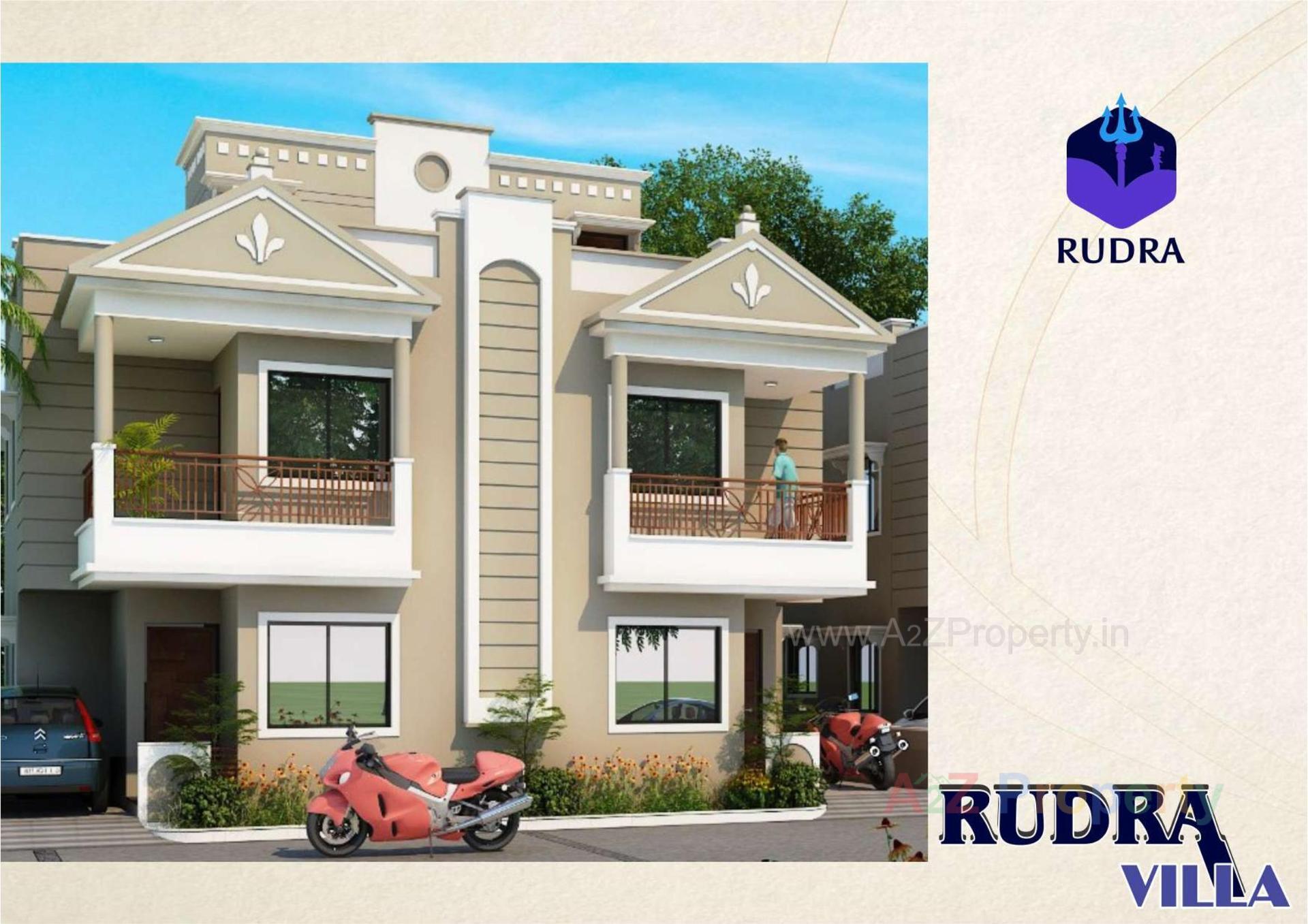 3D Elevation of real estate project Rudra Villa located at Kalol, Gandhinagar, Gujarat