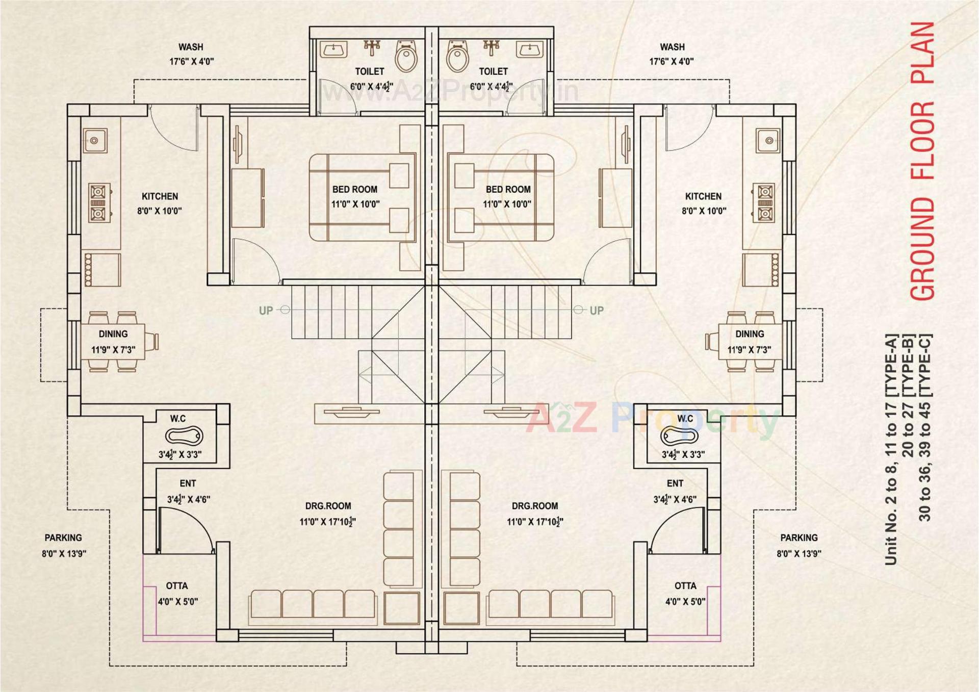 Layout of real estate project Rudra Villa located at Kalol, Gandhinagar, Gujarat