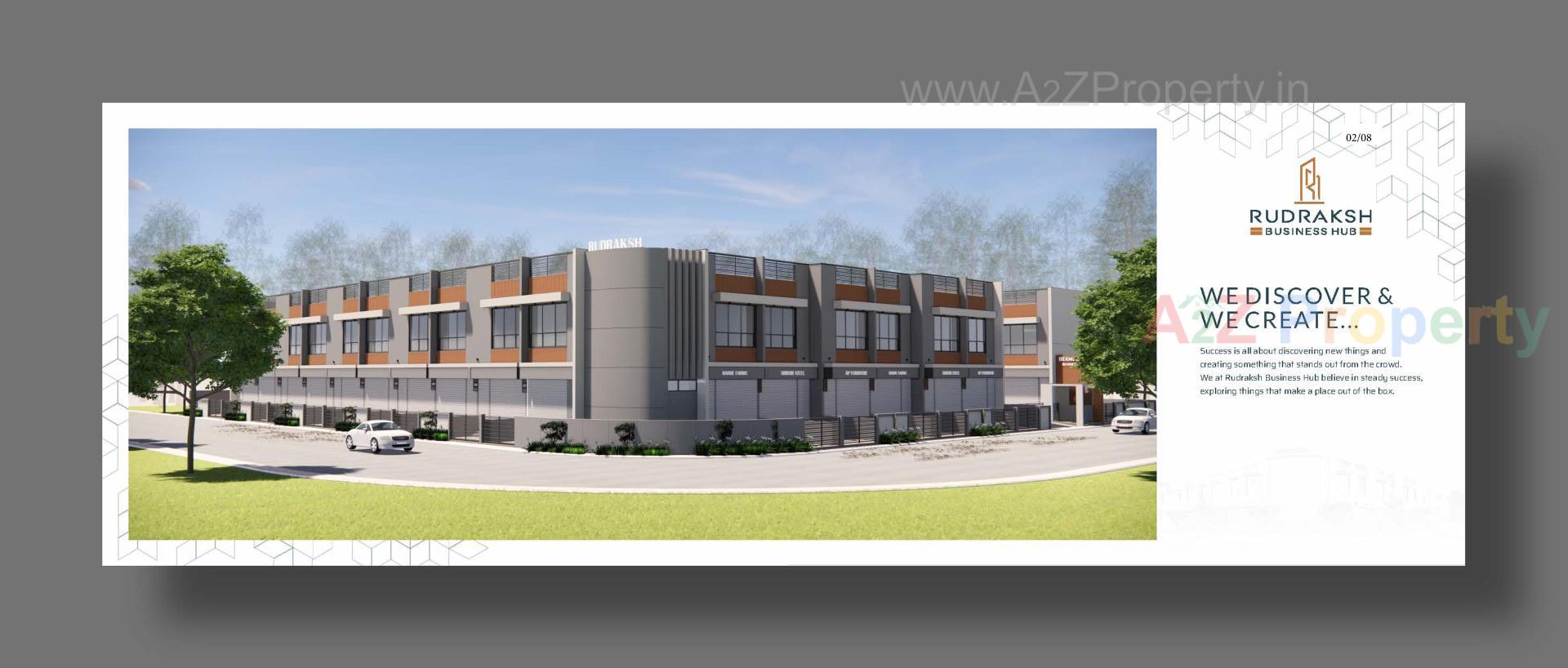 3D Elevation of real estate project Rudraksh Business Hub located at Vadsar, Gandhinagar, Gujarat