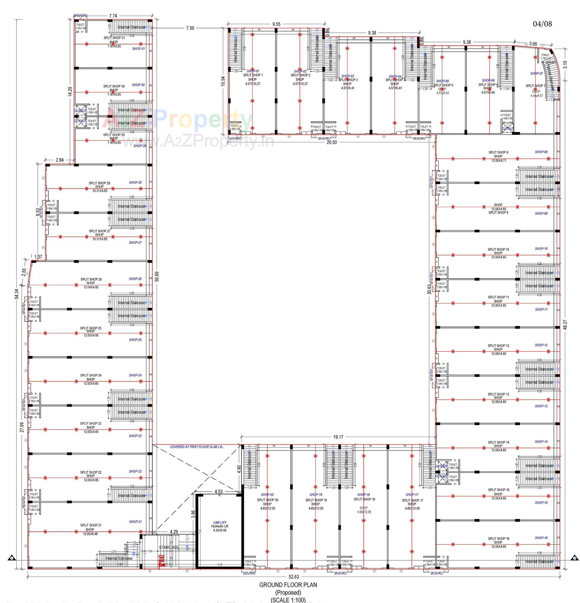Layout of real estate project Rudraksh Business Hub located at Vadsar, Gandhinagar, Gujarat