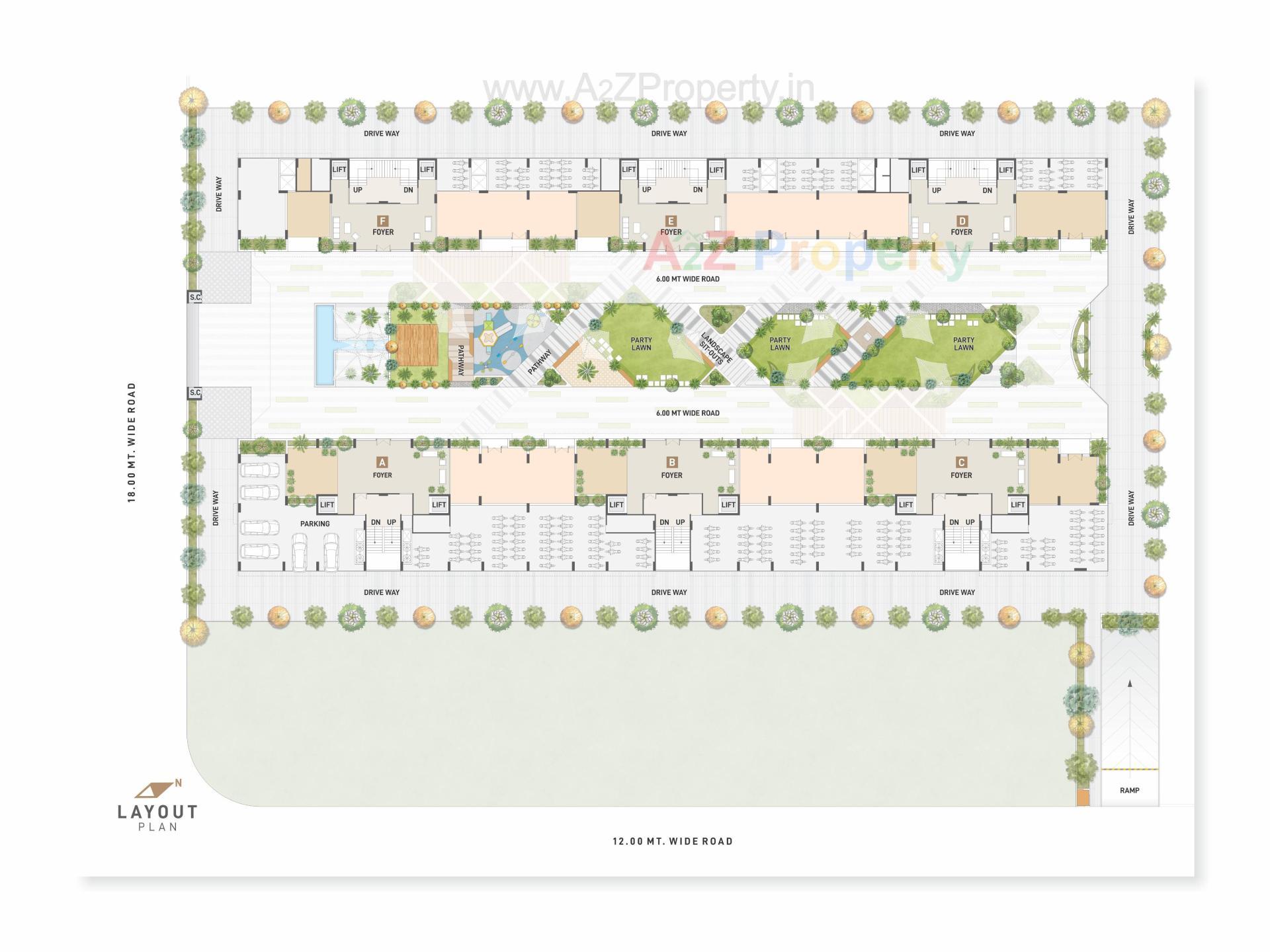 Layout of real estate project Saamarth located at Koba--raysan, Gandhinagar, Gujarat