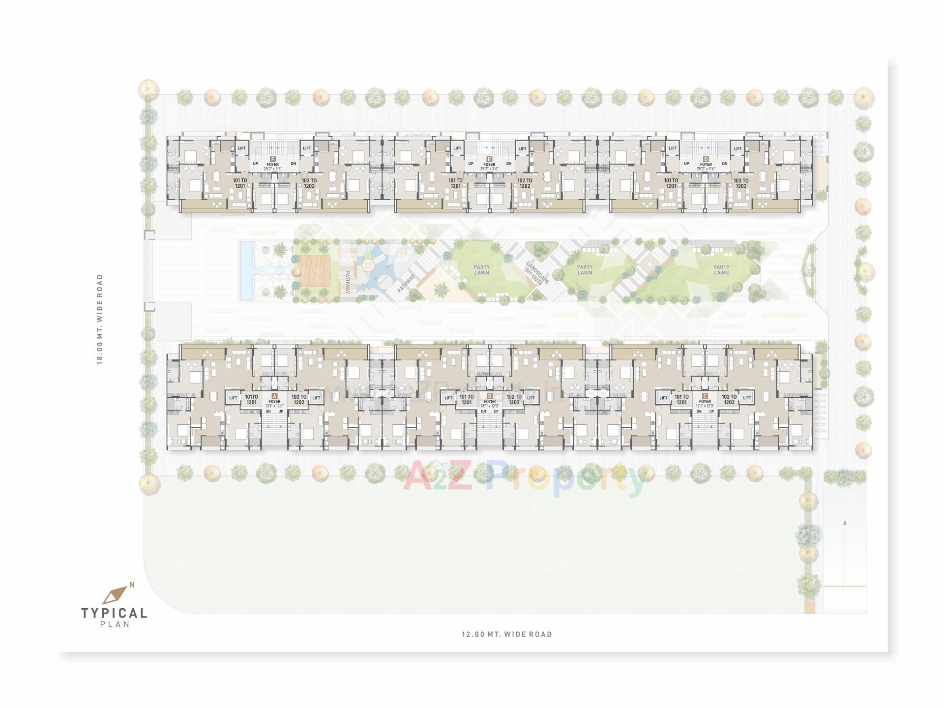Layout of real estate project Saamarth located at Koba--raysan, Gandhinagar, Gujarat