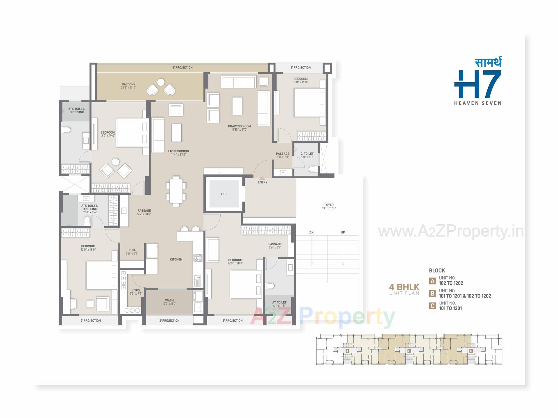 Layout of real estate project Saamarth located at Koba--raysan, Gandhinagar, Gujarat