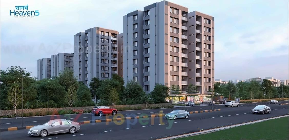 3D Elevation of real estate project Saamarth Heaven located at Koba, Gandhinagar, Gujarat