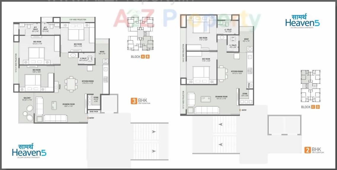 Layout of real estate project Saamarth Heaven located at Koba, Gandhinagar, Gujarat