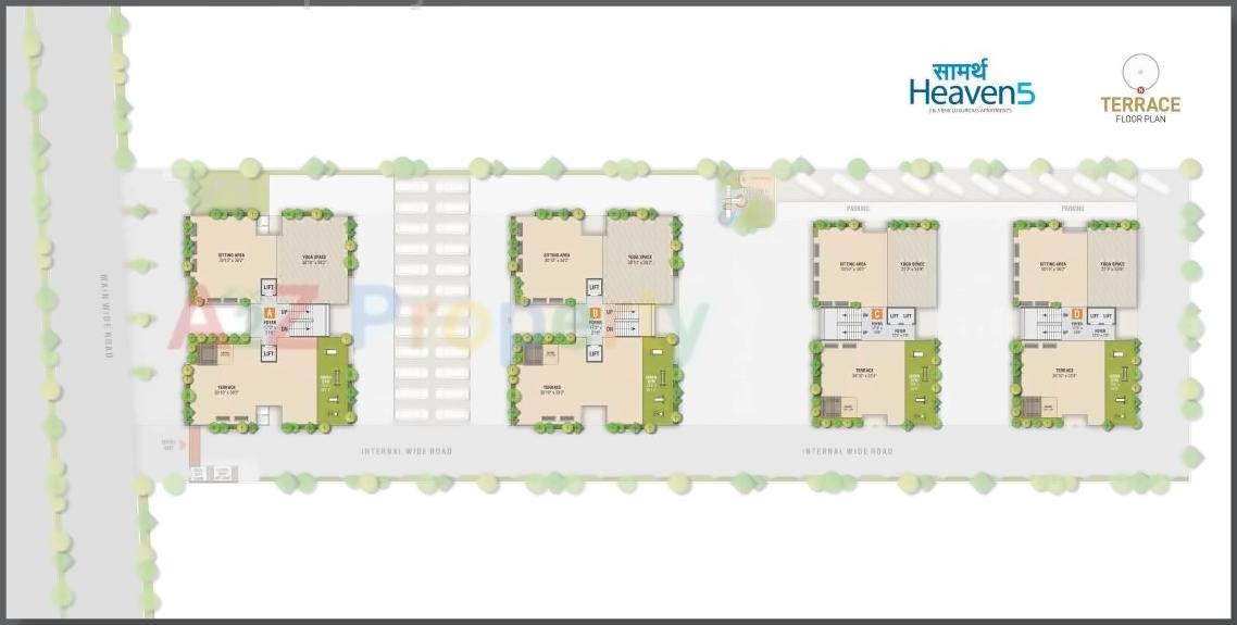 Layout of real estate project Saamarth Heaven located at Koba, Gandhinagar, Gujarat