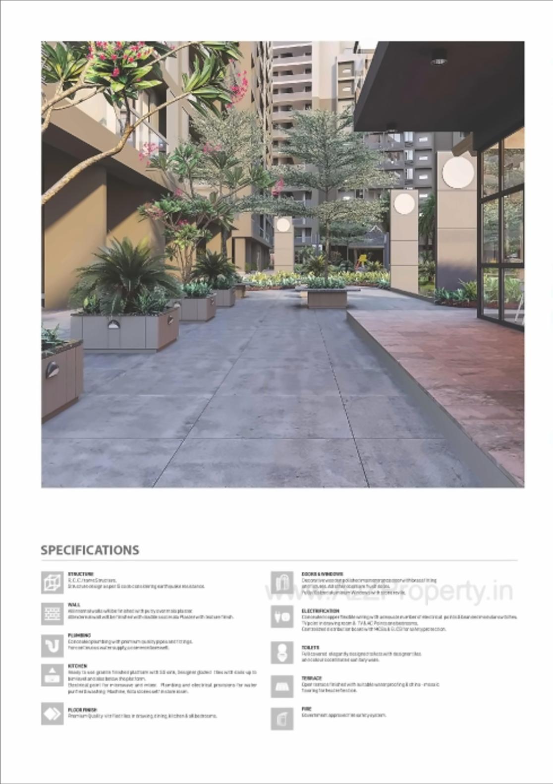 3D Elevation of real estate project Saamarth Heaven located at Gandhinagar, Gandhinagar, Gujarat