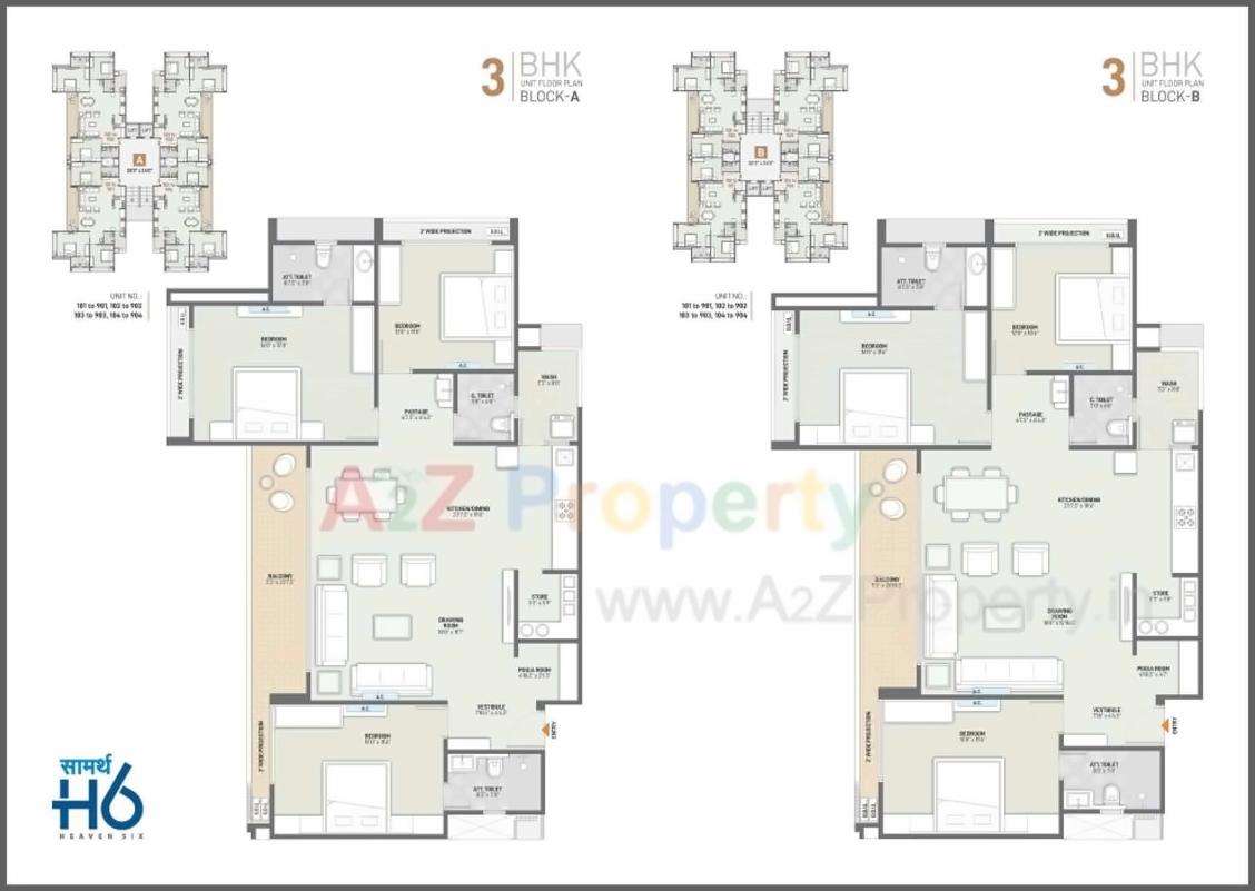 Layout of real estate project Saamarth Heaven located at Gandhinagar, Gandhinagar, Gujarat
