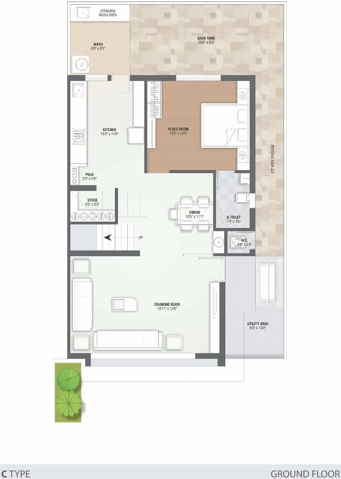Layout of real estate project Saamarth Villa located at Raisan, Gandhinagar, Gujarat