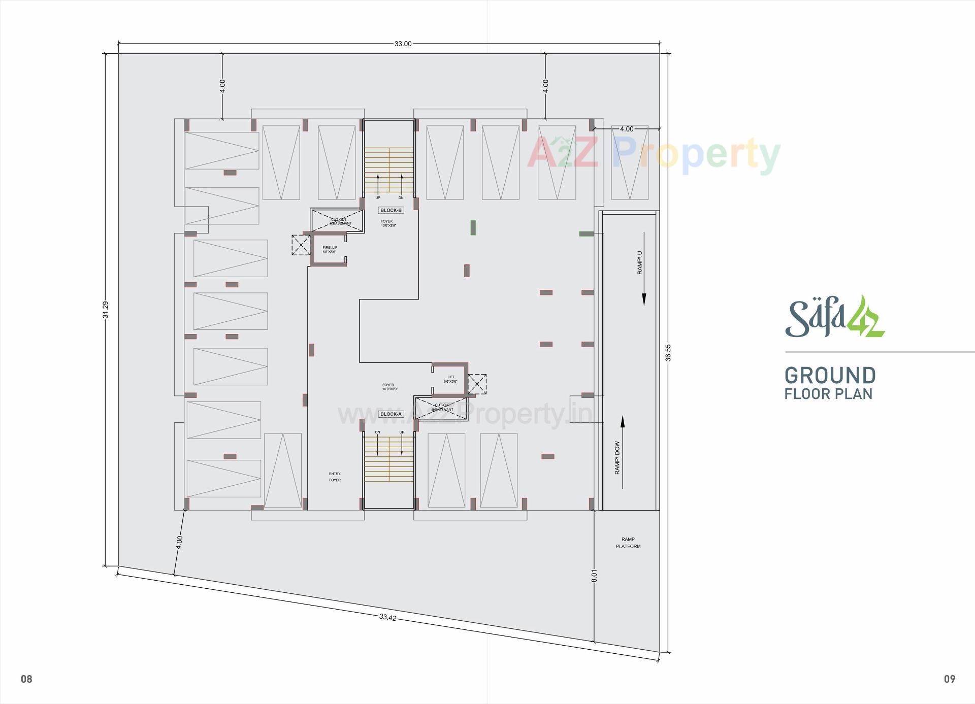 Layout of real estate project Safa located at Vavol, Gandhinagar, Gujarat