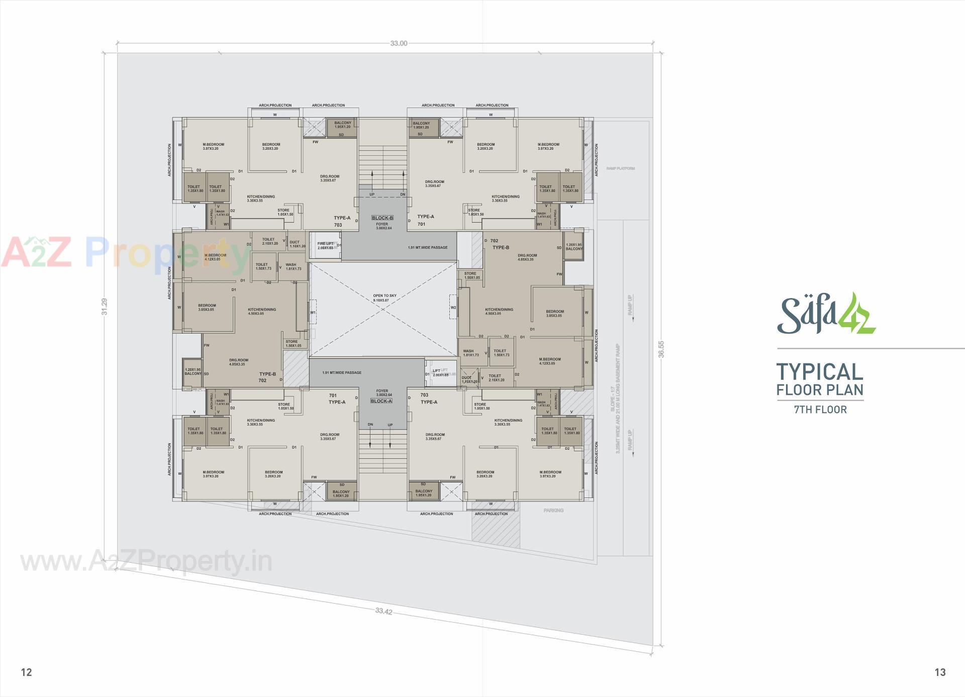 Layout of real estate project Safa located at Vavol, Gandhinagar, Gujarat