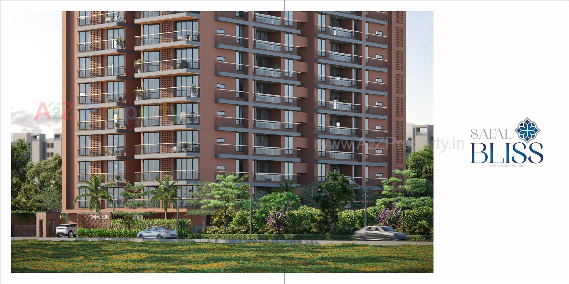 3D Elevation of real estate project Safal Bliss located at Koba, Gandhinagar, Gujarat