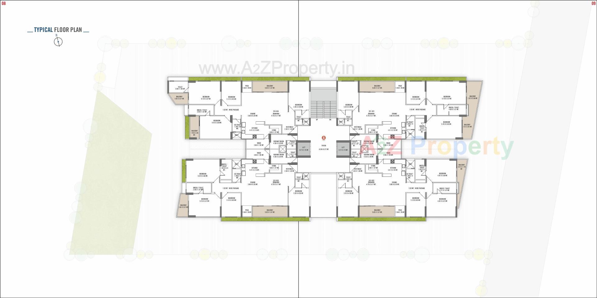 Layout of real estate project Safal Bliss located at Koba, Gandhinagar, Gujarat