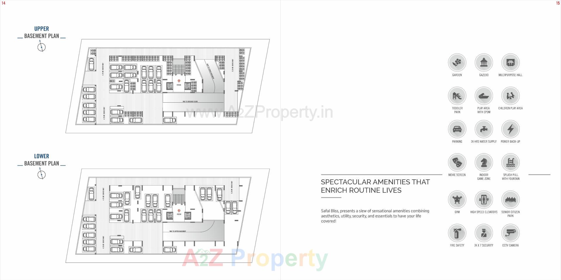 Layout of real estate project Safal Bliss located at Koba, Gandhinagar, Gujarat