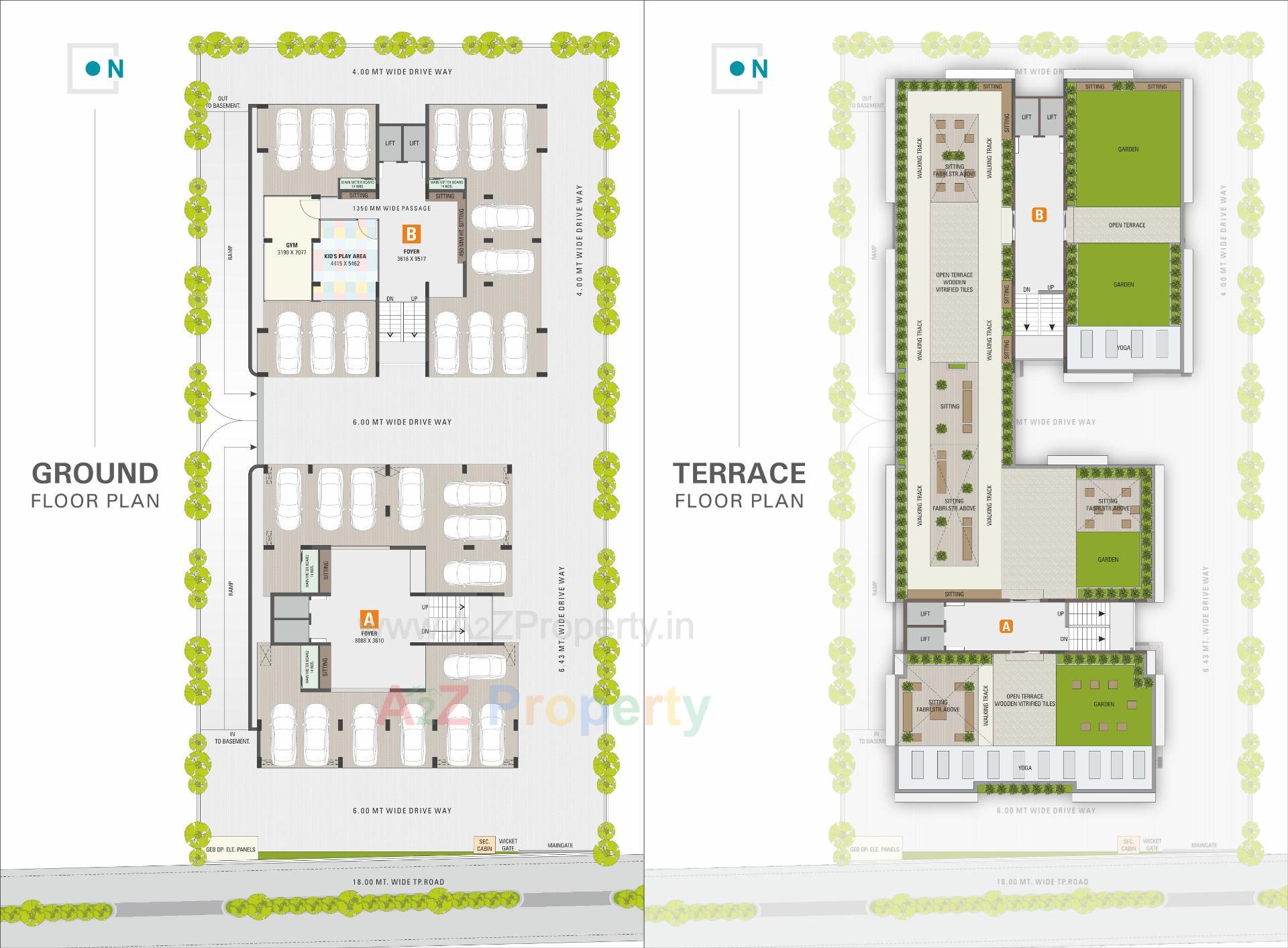 Layout of real estate project Safal Parisar located at Vavol, Gandhinagar, Gujarat