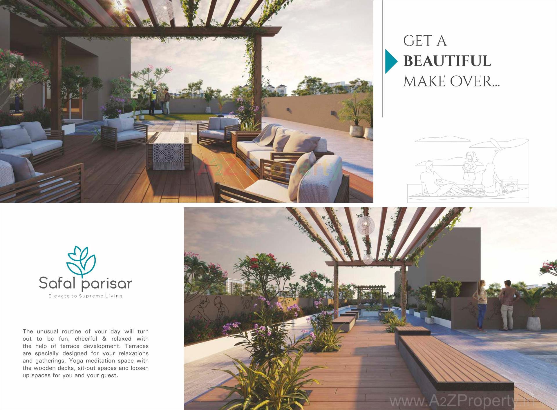 3D Elevation of real estate project Safal Parisar located at Vavol, Gandhinagar, Gujarat