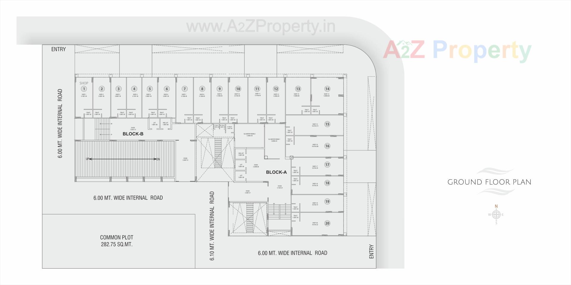Layout of real estate project Sagar Dynamic located at Kudasan, Gandhinagar, Gujarat