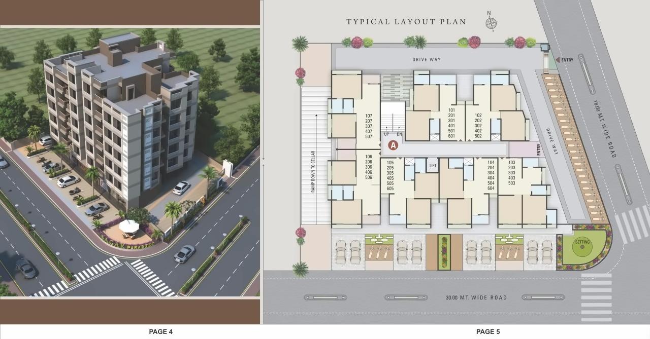 Layout of real estate project Sagar Paradise located at Kalol, Gandhinagar, Gujarat