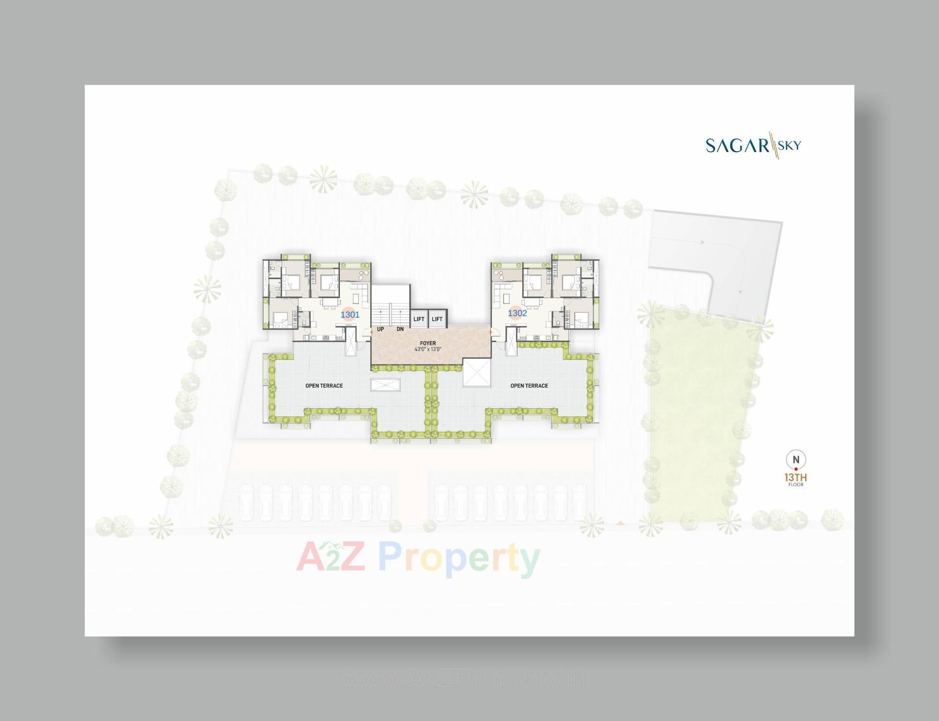Layout of real estate project Sagar Sky located at Gandhinagar, Gandhinagar, Gujarat