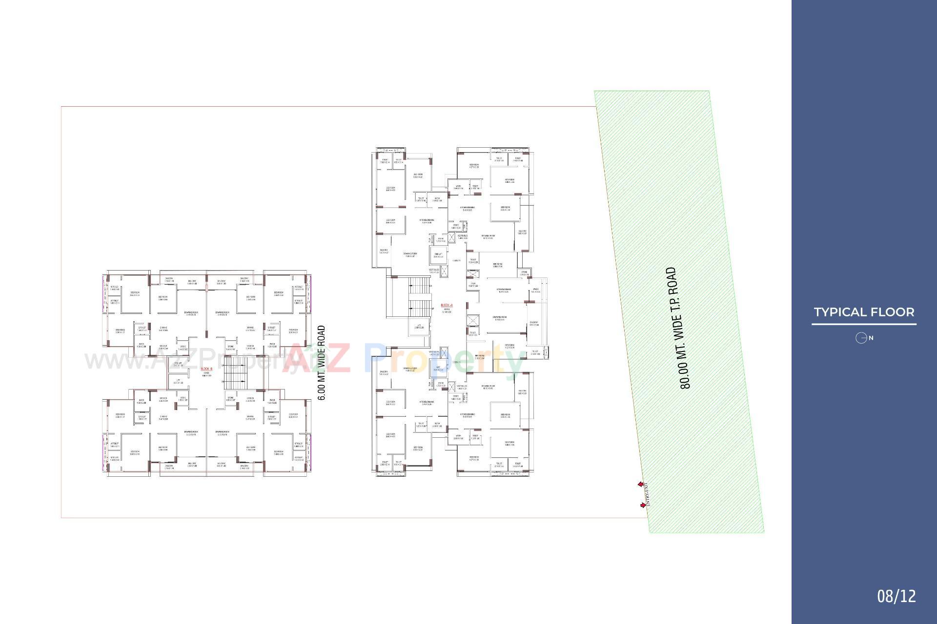 Layout of real estate project Sagar Veronica located at Kudasan, Gandhinagar, Gujarat