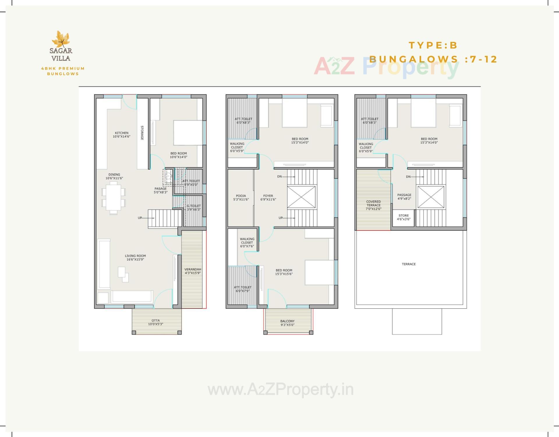 Layout of real estate project Sagar Villa located at Raysan, Gandhinagar, Gujarat