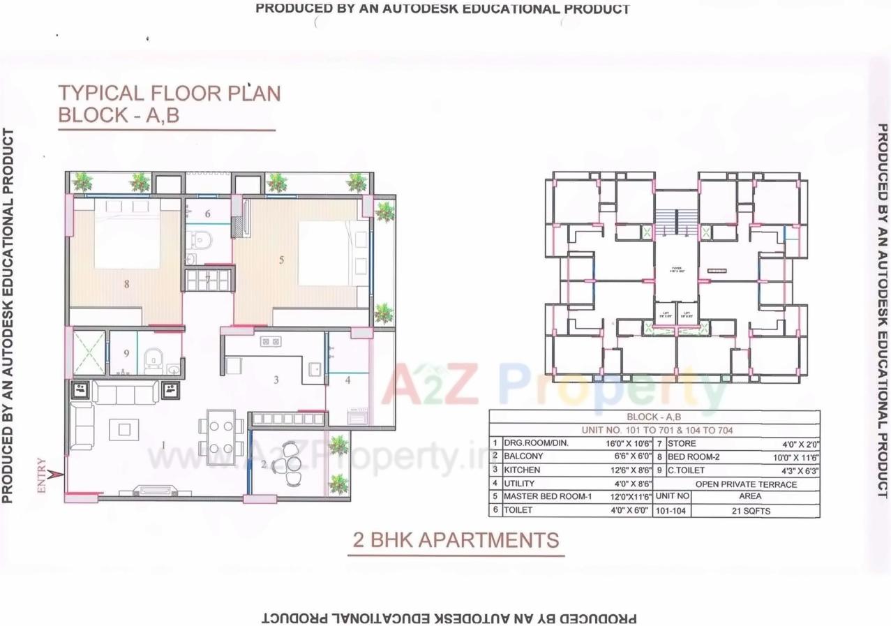 Layout of real estate project Sahajanand Helenium located at Zundal, Gandhinagar, Gujarat