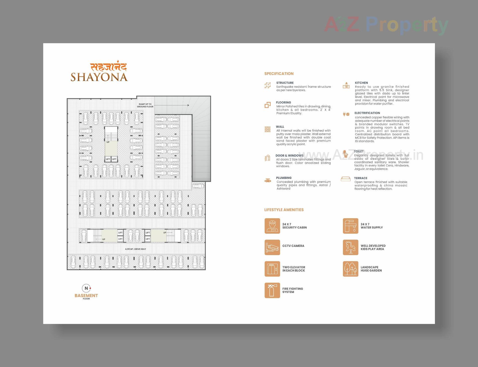 Layout of real estate project Sahajanand Sayona located at Sargasan, Gandhinagar, Gujarat