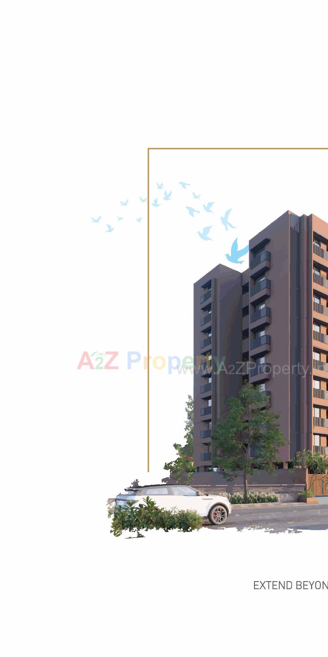 3D Elevation of real estate project Sahajanand Shilp located at Vavol, Gandhinagar, Gujarat