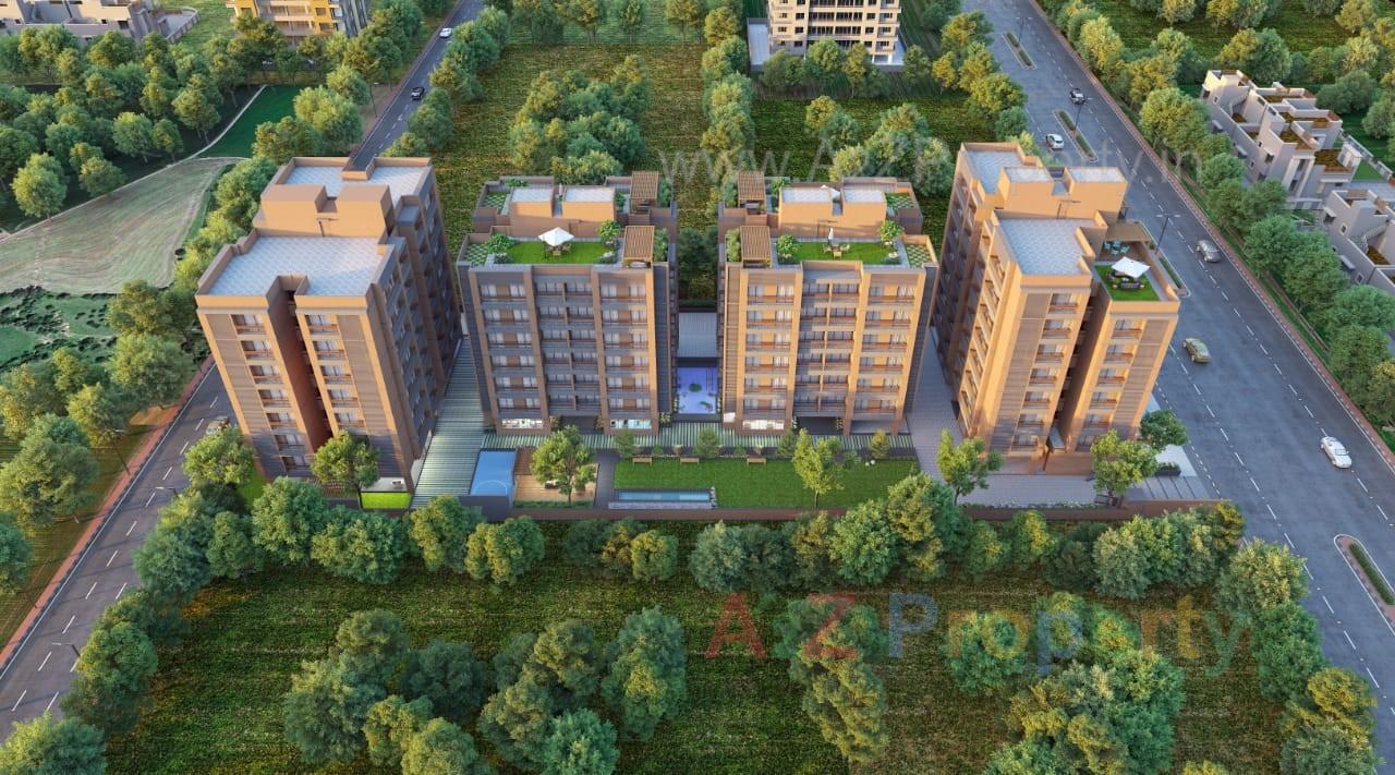 3D Elevation of real estate project Sahajanand Shyam located at Vavol, Gandhinagar, Gujarat