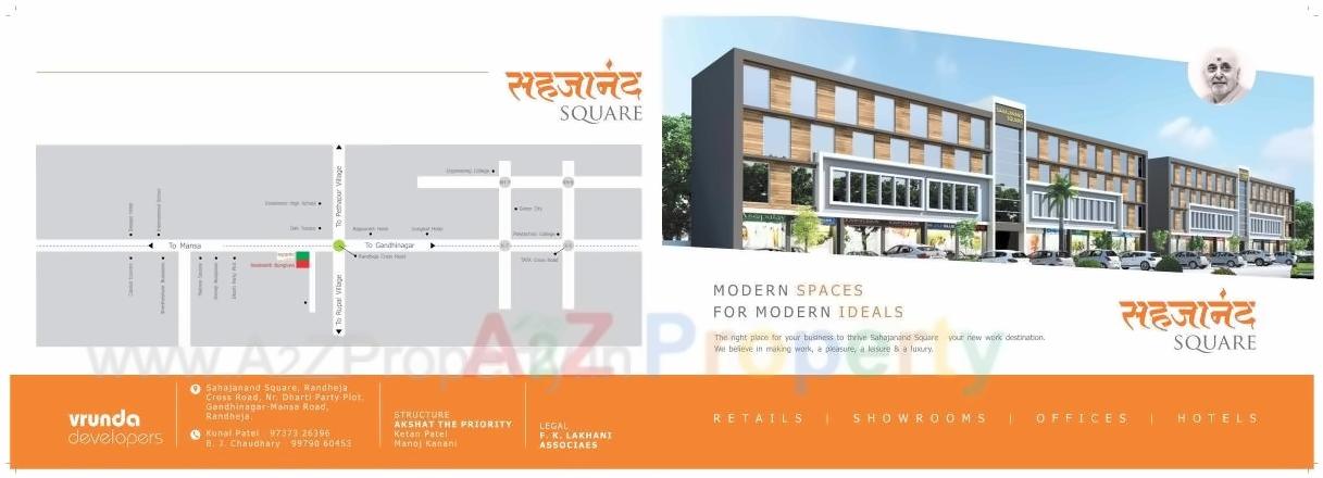  of real estate project Sahajanand Square located at Randheja, Gandhinagar, Gujarat