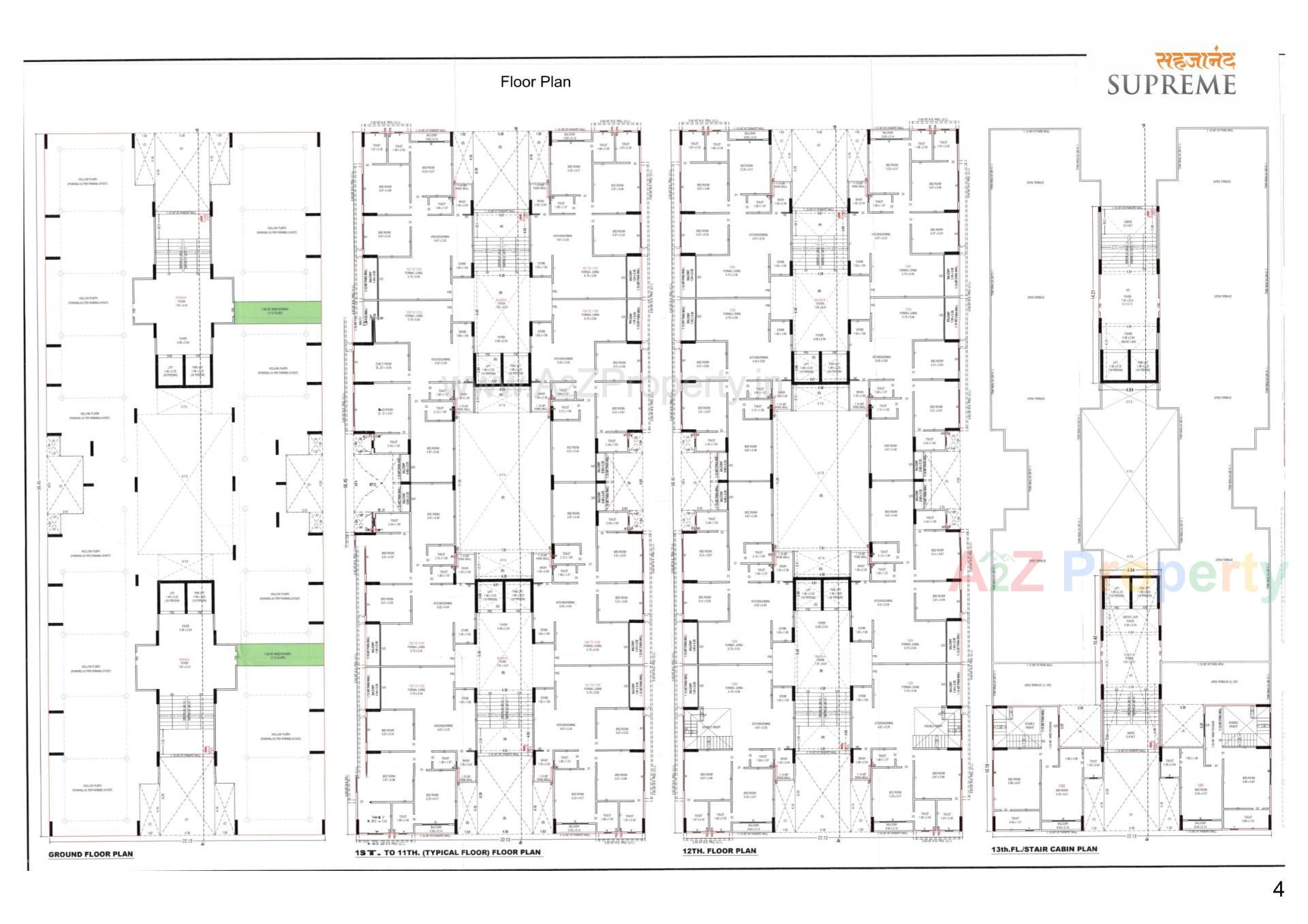 Layout of real estate project Sahajanand Supreme located at Vavol, Gandhinagar, Gujarat