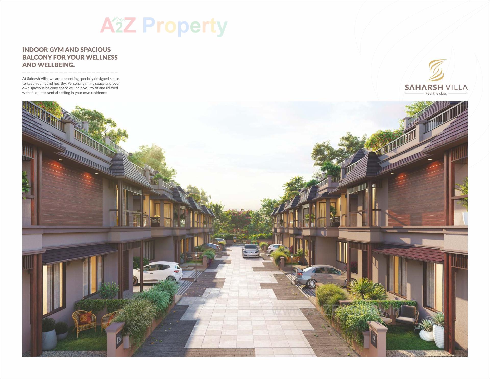 3D Elevation of real estate project Saharsh Villa located at Koba, Gandhinagar, Gujarat