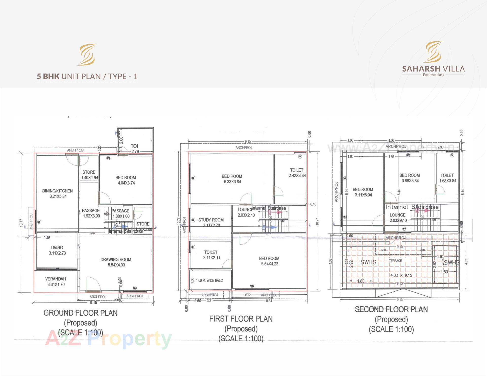 Layout of real estate project Saharsh Villa located at Koba, Gandhinagar, Gujarat