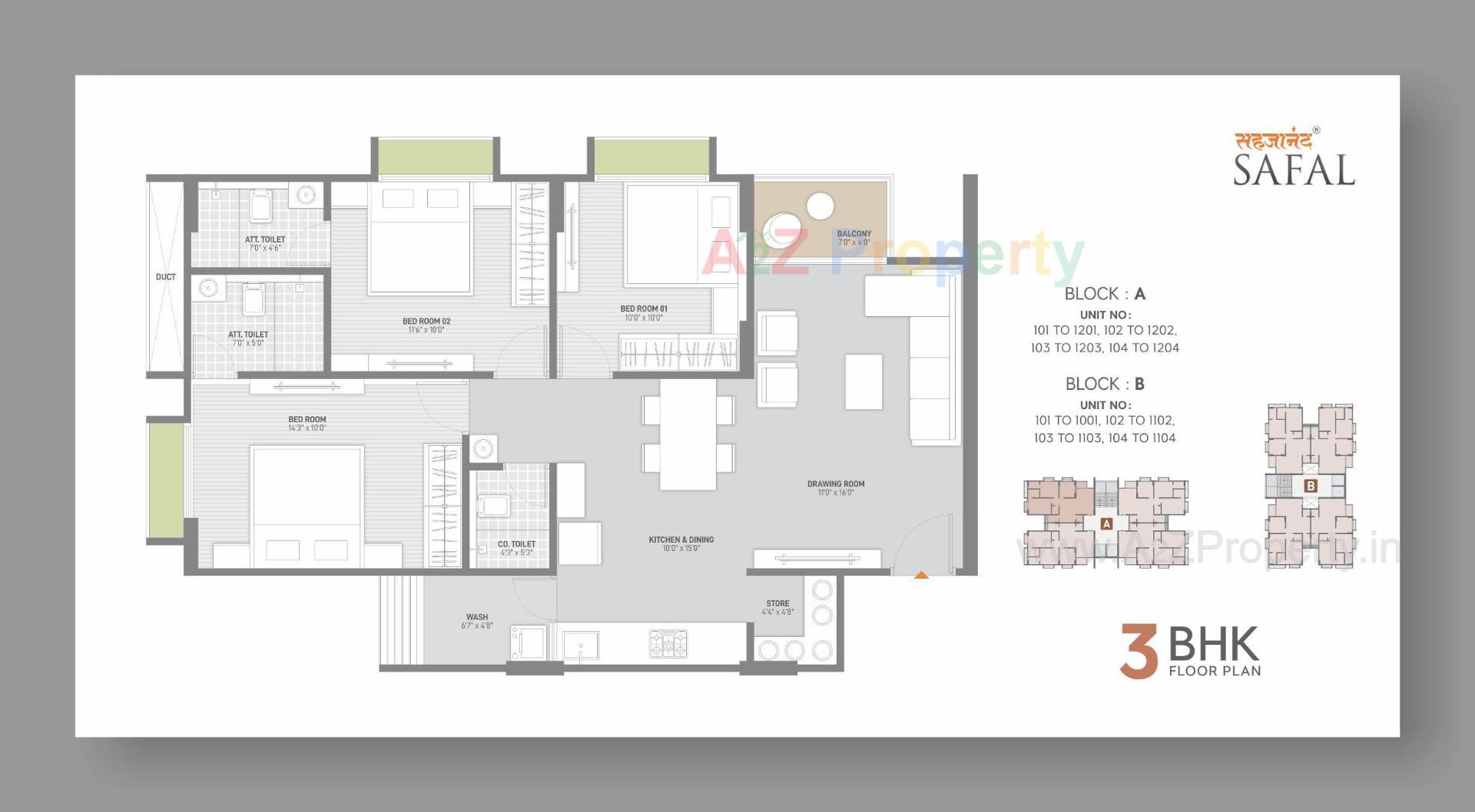 Layout of real estate project Sahjanand Safal located at Uvarsad, Gandhinagar, Gujarat